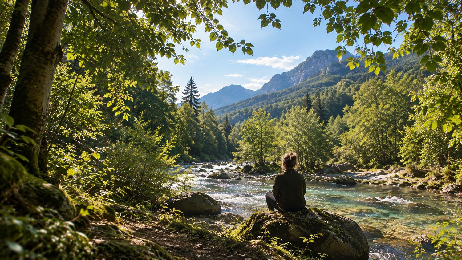 Moment de calme au bord du Chéran